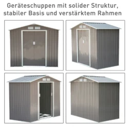 Outsunny Gerätehaus Metall Geräteschuppen Gartenhaus Garten Schuppen (L213 X W127 X H185cm) -Günstiges Laube Lust Geschäft d041c653639af72b316bf1f70735db4e