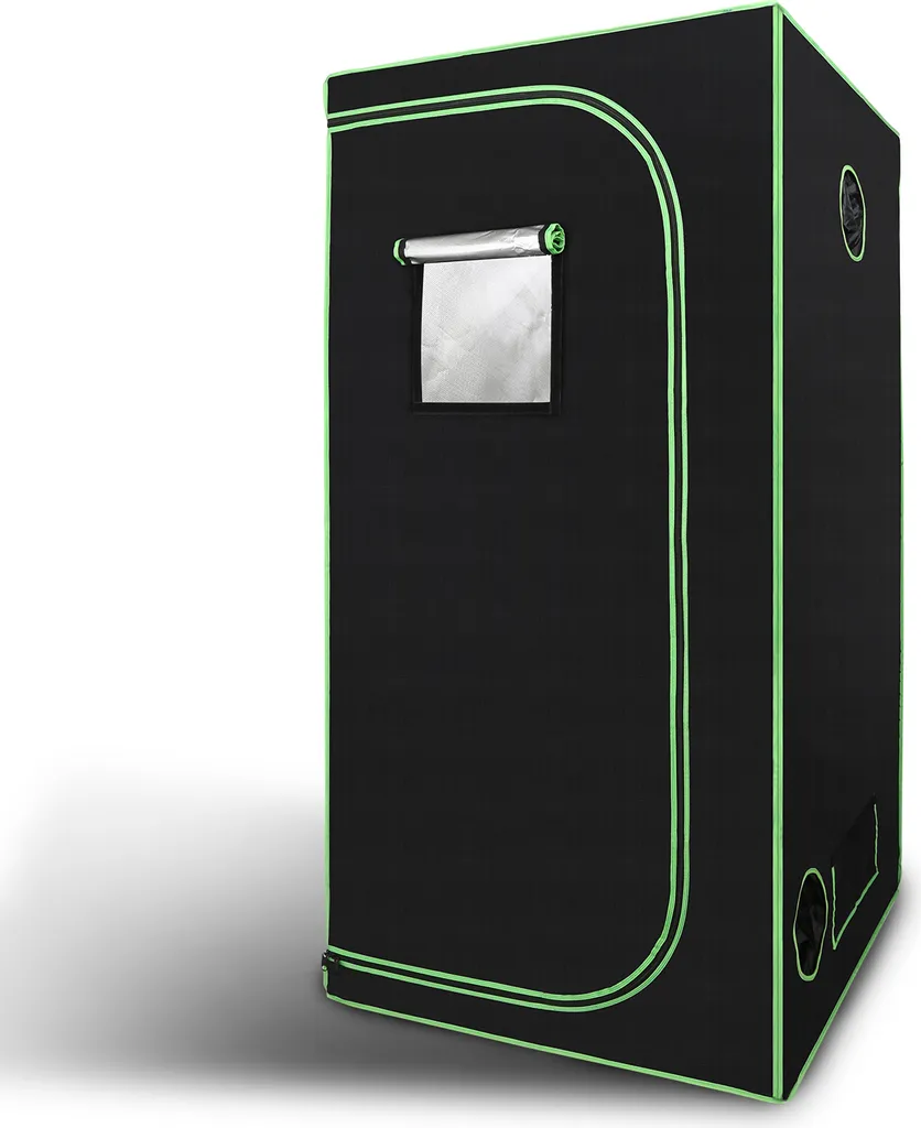 VINGO Growzelt 100x100x200cm Grow Tent, Growbox, Growschrank Fuer Homegrow, Indoor Anbauzelt, Growroom, Lichtdicht Und Wasserdicht Pflanzzelt, Zuchtzelt Schwarz Gruen 3 VINGO Growzelt 100x100x200cm Grow Tent, Growbox, Growschrank Fuer Homegrow, Indoor Anbauzelt, Growroom, Lichtdicht Und Wasserdicht Pflanzzelt, Zuchtzelt Schwarz Gruen