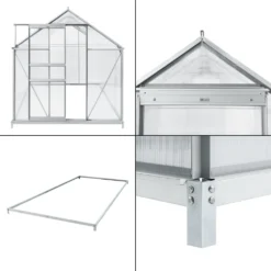 Gewächshaus Oisterwijk Glashaus Mit Fundament 370 X 190 Cm Gartengewächshaus Treibhaus Pavillon Aus Hohlkammerplatten -Günstiges Laube Lust Geschäft d101f589844c66fc7bd86c1f1bad9940