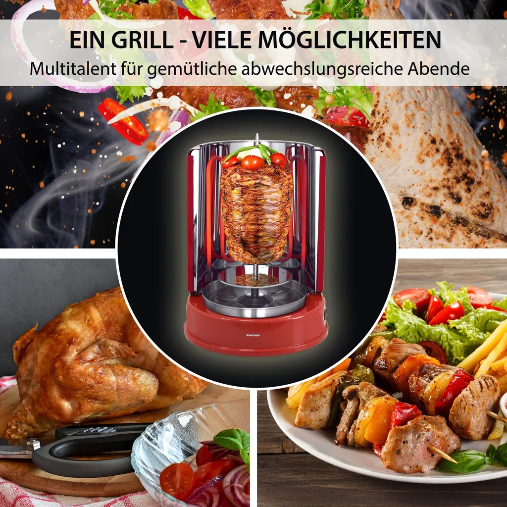 Syntrox Kebab & Dönergrill Aragon Mit Kontrollleuchte 5 Syntrox Kebab & Dönergrill Aragon Mit Kontrollleuchte – Bild 3