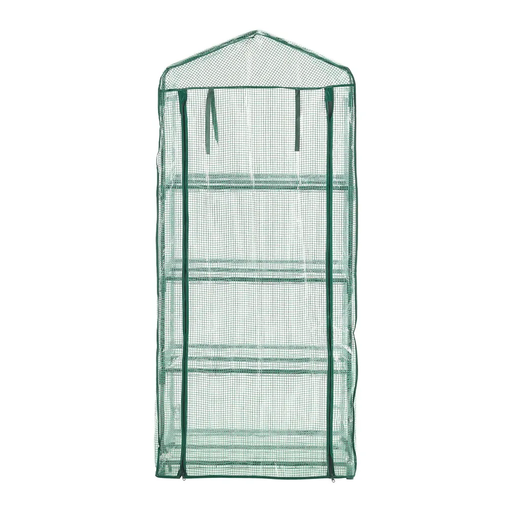 Juskys Foliengewächshaus Aufrollbare Tür – Kompaktes Gewächshaus Für Pflanzen - Stabiles Balkon Treibhaus Mit 4 Ebenen, Großem Eingang, PE-Abdeckung 8 Juskys Foliengewächshaus Aufrollbare Tür – Kompaktes Gewächshaus Für Pflanzen - Stabiles Balkon Treibhaus Mit 4 Ebenen, Großem Eingang, PE-Abdeckung – Bild 6