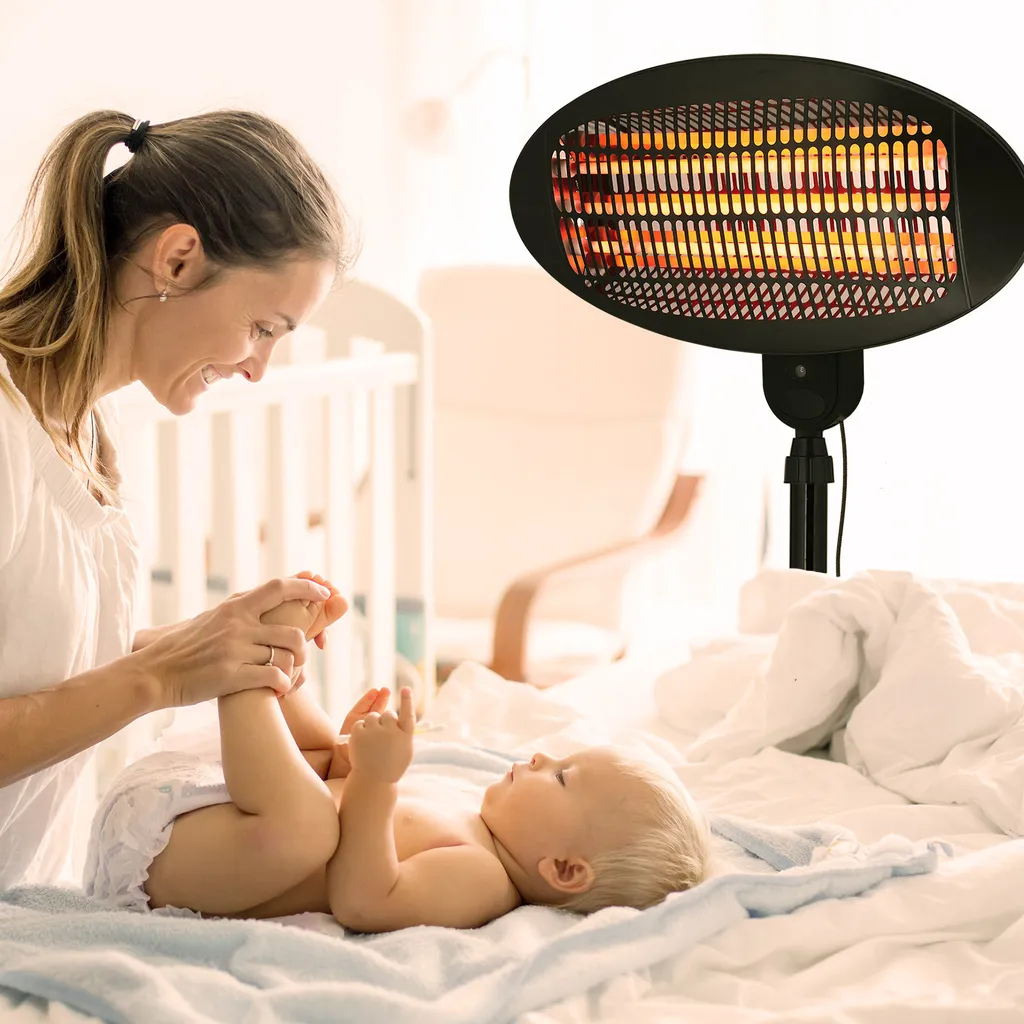 Monzana Heizstrahler Wärmestrahler Terrassenheizer 3 Heizstufen 2000 Watt Stabiler Metallfuß Umkippsicherung 5 Monzana Heizstrahler Wärmestrahler Terrassenheizer 3 Heizstufen 2000 Watt Stabiler Metallfuß Umkippsicherung – Bild 3