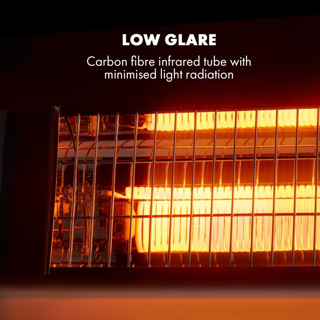 Klarstein Smartwave Infrarot-Heizstrahler Terrassenheizstrahler , IR ComfortHeat , Carbonfaserröhre Mit 2400 Watt , Thermostat , Multicommand: WiFi-Appsteuerung Für Bis Zu 7 Geräte , Körpererkennung , OpenWindow Detection , Indoor & Outdoor , IP65 , Wand- Oder Deckenmontage , Gehäuse: Pulverbeschichtetes Aluminium , Fernbedienung , Schwarz 10 Klarstein Smartwave Infrarot-Heizstrahler Terrassenheizstrahler , IR ComfortHeat , Carbonfaserröhre Mit 2400 Watt , Thermostat , Multicommand: WiFi-Appsteuerung Für Bis Zu 7 Geräte , Körpererkennung , OpenWindow Detection , Indoor & Outdoor , IP65 , Wand- Oder Deckenmontage , Gehäuse: Pulverbeschichtetes Aluminium , Fernbedienung , Schwarz – Bild 8