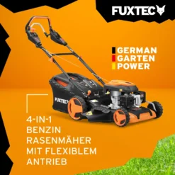FUXTEC Benzin Rasenmäher FX-RM5196PRO 51cm Schnittbreite Mäher 6PS Benzinmäher