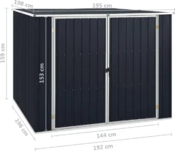VidaXL Gerätehaus Anthrazit 195x198x159 Cm Verzinkter Stahl 15 VidaXL Gerätehaus Anthrazit 195x198x159 Cm Verzinkter Stahl -Günstiges Laube Lust Geschäft d52e820d86c470e1457d2493eca78fbb