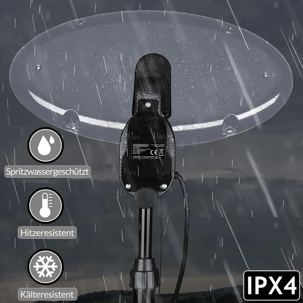 Monzana Heizstrahler Wärmestrahler Terrassenheizer 3 Heizstufen 2000 Watt Stabiler Metallfuß Umkippsicherung 6 Monzana Heizstrahler Wärmestrahler Terrassenheizer 3 Heizstufen 2000 Watt Stabiler Metallfuß Umkippsicherung – Bild 4