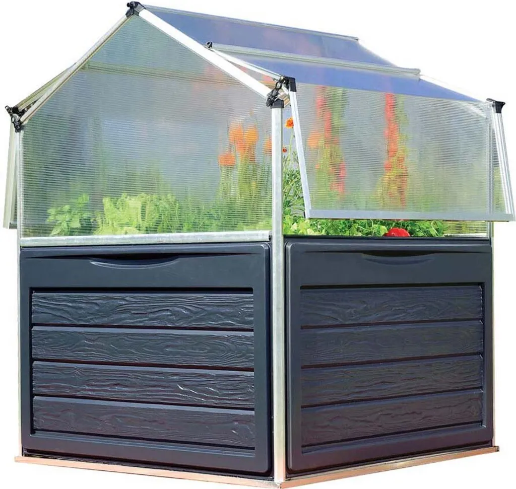 Palram Hochbeet Gewächshaus Plant Inn - Maße Aufgebaut: Ca. 118 X 146,5 X 118 Cm - Farbe: Silber 5 Palram Hochbeet Gewächshaus Plant Inn - Maße Aufgebaut: Ca. 118 X 146,5 X 118 Cm - Farbe: Silber – Bild 3
