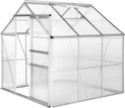 Tectake Gewächshaus Aus Aluminium Ohne Fundament - 190 X 185 X 195 Cm -Günstiges Laube Lust Geschäft d6f3521e4954ddc6b531d6ecf0c94f92