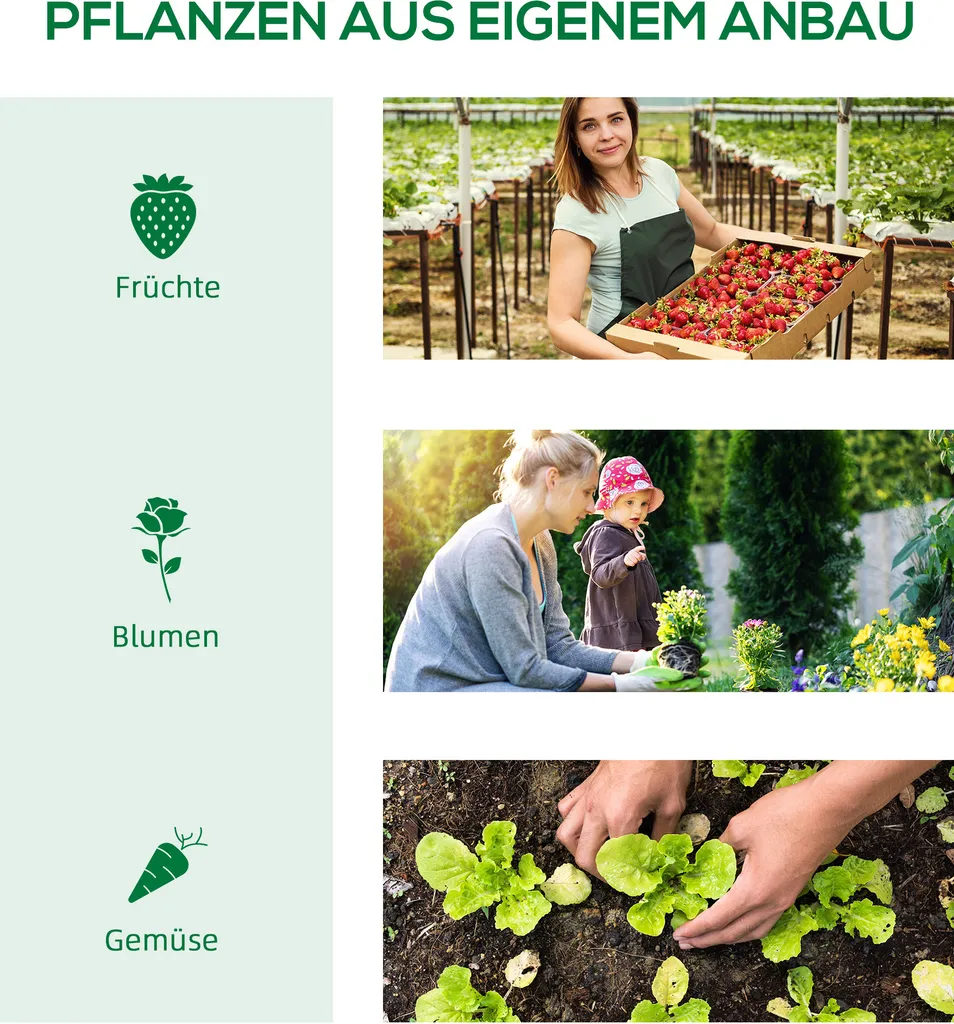 Outsunny Foliegewächshaus Mit Fenster Treibhaus Tomatenhaus Frühbeet 180 X 90 X 70 Cm Grün 9 Outsunny Foliegewächshaus Mit Fenster Treibhaus Tomatenhaus Frühbeet 180 X 90 X 70 Cm Grün – Bild 7