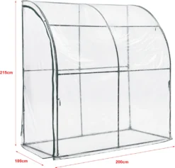 Wand-Gewächshaus Juta 100x200x215cm Foliengewächshaus Treibhaus PVC Folie Transparent -Günstiges Laube Lust Geschäft d88d057636d41079ebed5b92308e8486