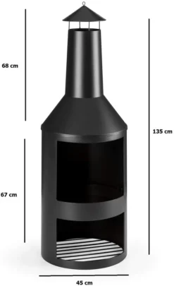 RESCH 502594 Terrassenkamin / Gartenkamin Mit Funkenschutz, 45 X 135 Cm, Feuerstelle Hitzebeständig & Rostfrei, Feuerkorb Für Terrasse / Garten -Günstiges Laube Lust Geschäft d8afaf77bb38e3dc3221aa71bc26468f