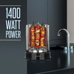 Dönergrill Für Zuhause, Schaschlikgrill Rotissiere Hähnchengrill Gyros Kebab, Drehspieß, Elektro Grill, BBQ, Tischgrill, Hähnchen, Vertikalgrill Aus Edelstahl Inkl. 6 Schaschlikspieße -Günstiges Laube Lust Geschäft d8bd077cff957ad964ba7f4590fb386e