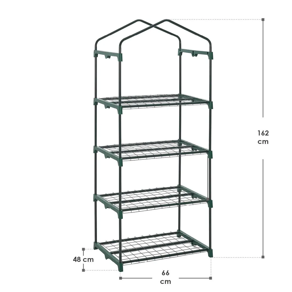 Juskys Foliengewächshaus Aufrollbare Tür – Kompaktes Gewächshaus Für Pflanzen - Stabiles Balkon Treibhaus Mit 4 Ebenen, Großem Eingang, PE-Abdeckung 16 Juskys Foliengewächshaus Aufrollbare Tür – Kompaktes Gewächshaus Für Pflanzen - Stabiles Balkon Treibhaus Mit 4 Ebenen, Großem Eingang, PE-Abdeckung – Bild 14
