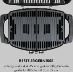 Klarstein Parforce Duo Gasgrill BBQ-Gasgrill Mit 4,4kW - 2 Brenner, Bis 300 °C, Gastyp: Butan/Propan, Edelstahl, 15000 BTU, Elektrische Zündung, 50 X 39 Cm Große Grillfläche, Deckel, Schwarz -Günstiges Laube Lust Geschäft d92c2b1bfa019e0104fd25cbea533bd0