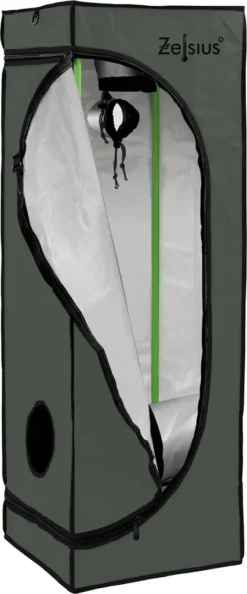 Zelsius Grow Tent 100 X 100 X 200 Cm Grau/schwarz Pflanzenzucht Indoor