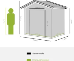 Outsunny Gerätehaus Geräteschuppen Gartenhaus Garten Schuppen Mit Fundament Und Schiebetüren Wetterfest Stahl Hellgrün 213 X 130 X 185 Cm 12 Outsunny Gerätehaus Geräteschuppen Gartenhaus Garten Schuppen Mit Fundament Und Schiebetüren Wetterfest Stahl Hellgrün 213 X 130 X 185 Cm -Günstiges Laube Lust Geschäft d98fc6e7f66457d0234980be9ab5eab4