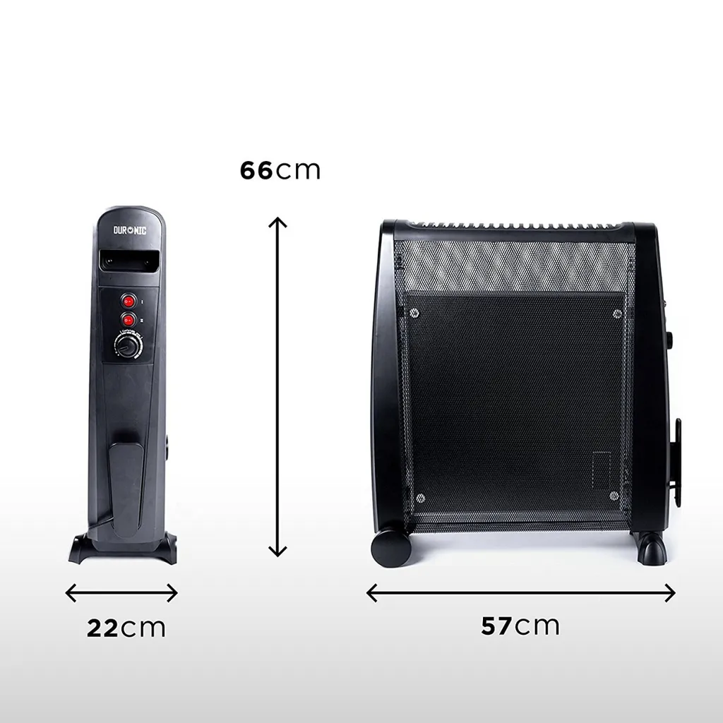 Duronic HV101 Wärmwellen Heizgerät / Heizer 2500 Watt Mit Thermostat, Mica Heizelement – Wärmt In 1 Minute Auf 4 Duronic HV101 Wärmwellen Heizgerät / Heizer 2500 Watt Mit Thermostat, Mica Heizelement – Wärmt In 1 Minute Auf – Bild 2