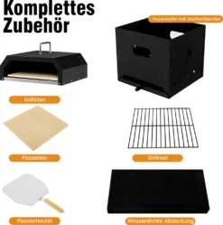 COSTWAY 4-in-1 Pizzaofen, Outdoor-Grill, Holzbefeuerter Pizza Ofen Mit Wasserdichter Abdeckung, Pizzastein, Pizzaschaufel Und Grillrost, Tragbarer Gartenofen Für Garten, Camping, Party 15 COSTWAY 4-in-1 Pizzaofen, Outdoor-Grill, Holzbefeuerter Pizza Ofen Mit Wasserdichter Abdeckung, Pizzastein, Pizzaschaufel Und Grillrost, Tragbarer Gartenofen Für Garten, Camping, Party -Günstiges Laube Lust Geschäft db5849fe7edefeb5936ad2ce19d01b7f