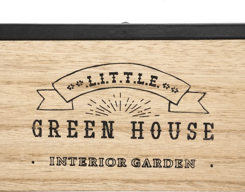 Gewächshaus "House" - Holz Und Glas - Transparent - 26x30 -5 Cm - Atmosphera Créateur D'intérieur 6 Gewächshaus "House" - Holz Und Glas - Transparent - 26x30 -5 Cm - Atmosphera Créateur D'intérieur – Bild 4