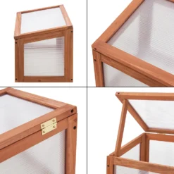 Frühbeet Laarbeek Mini Gewächshaus Aus Holz 60 X 30 Cm Frühbeetkasten Pflanzenbeet Kiefernholz Polycarbonat -Günstiges Laube Lust Geschäft dbd646435c0795265cd17376c11b9a14