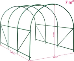 Tectake Foliengewächshaus In Tunnelform Mit 6 Fenstern 343x200x200cm - Grün -Günstiges Laube Lust Geschäft dc4eda95c3ed98bd9e24be52c015a138