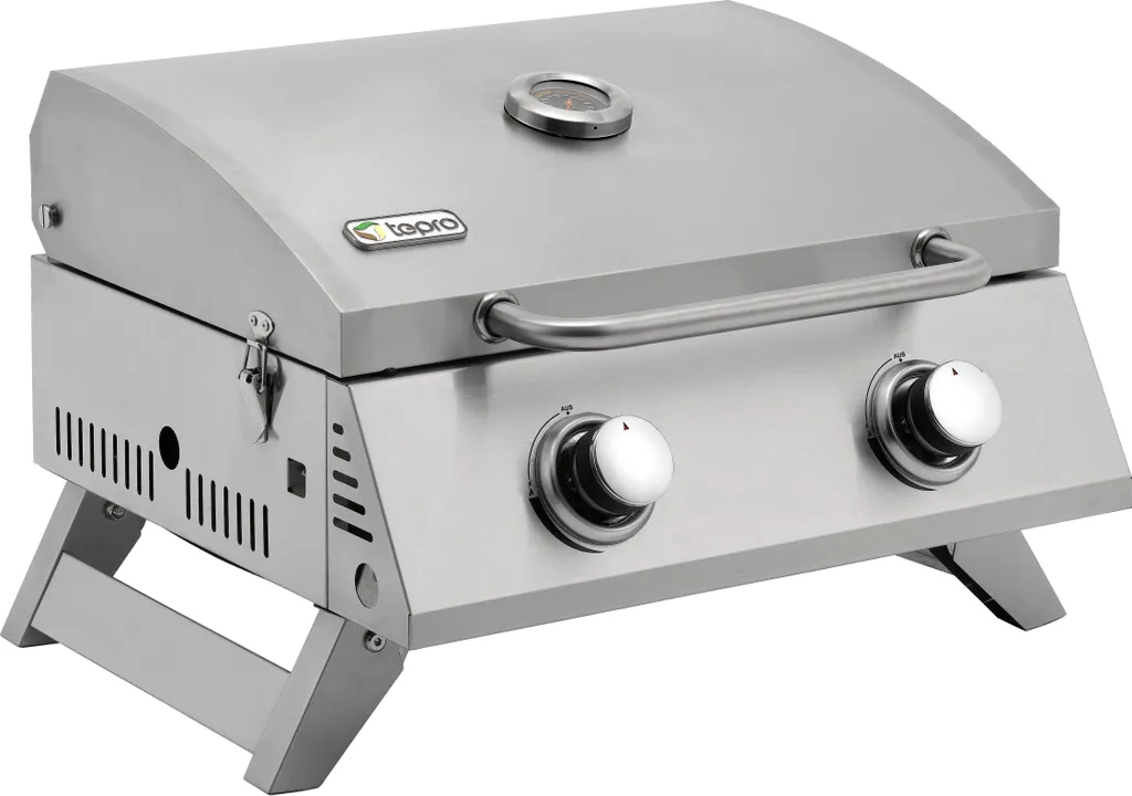 Tepro Tischgasgrill Chicago, 2-Brenner, Grillfläche: 47,5 X 35 Cm 4 Tepro Tischgasgrill Chicago, 2-Brenner, Grillfläche: 47,5 X 35 Cm – Bild 2