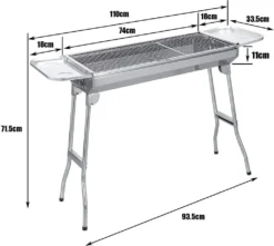 SunJas Holzkohlegrill CA-12, Tragbar, Klappgrill, Mit 2 Stück Grillrost Standgrill, Edelstahl Klappgrill,BBQ Standgrill Tragbar Camping Grill Campinggrill -Günstiges Laube Lust Geschäft dda6447a7950e2342bd15f5a67a363b5