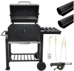 Holzkohle Grillwagen Gartengrill BBQ Holzkohlegrill Barbecue Grill 5011