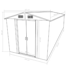 VidaXL Gerätehaus 257x489x181 Cm Metall Anthrazit 19 VidaXL Gerätehaus 257x489x181 Cm Metall Anthrazit -Günstiges Laube Lust Geschäft de43f3b3ea91e922e61b6897d9daf13e