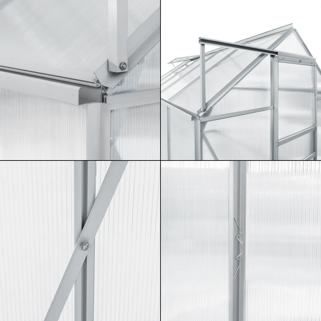 Gewächshaus Oisterwijk Glashaus Mit Fundament 310 X 190 Cm Gartengewächshaus Treibhaus Pavillon Aus Hohlkammerplatten 9 Gewächshaus Oisterwijk Glashaus Mit Fundament 310 X 190 Cm Gartengewächshaus Treibhaus Pavillon Aus Hohlkammerplatten – Bild 7