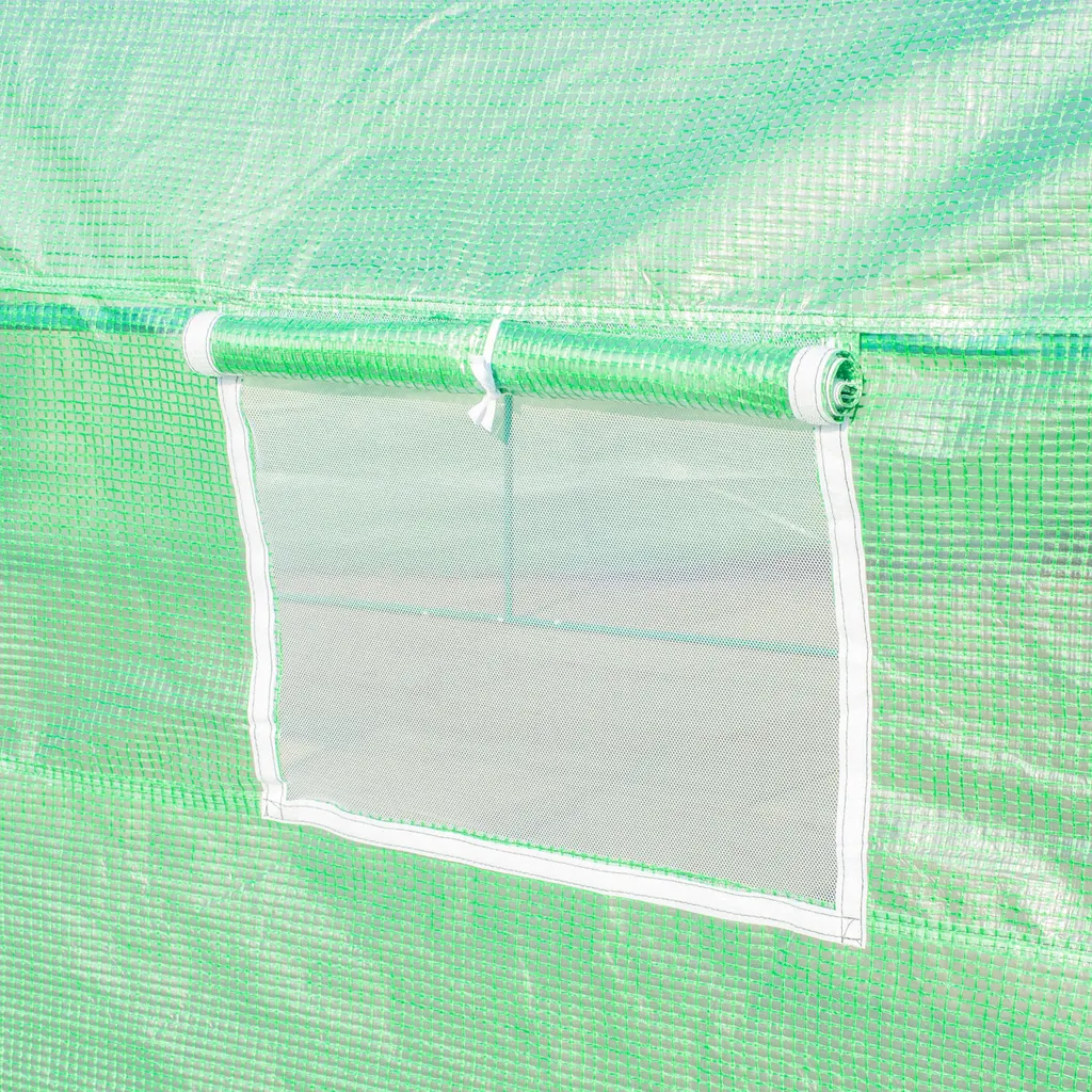 Outsunny Folien Gewächshaus Foliengewächshaus Treibhaus Frühbeet Pflanzenhaus Tomatenhaus Giebeldach 600 × 300B × 200H Cm 8 Outsunny Folien Gewächshaus Foliengewächshaus Treibhaus Frühbeet Pflanzenhaus Tomatenhaus Giebeldach 600 × 300B × 200H Cm – Bild 6