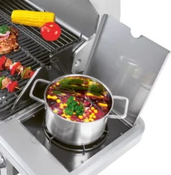 Proficook Gasgrill PC-GG 1181silber 4 Edelstahl-Brenner +zusätzliche Kochstelle (4+1) -Günstiges Laube Lust Geschäft e04a96375defea7fef70baa2a5ea1c64