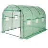 ECD Germany Gewächshaus Mit Metallrahmen - 6m² - 300x200x200 Cm - Grün - Reißverschluss Und 6 Fenstern - Foliengewächshaus Bogendach Treibhaus Frühbeet Pflanzenhaus Tomatenhaus Folientunnel -Günstiges Laube Lust Geschäft e1268609446589c866a34b5491cc7ebe