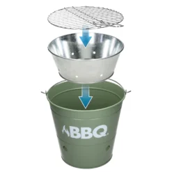 ECD Germany Grilleimer Ø 25cm Mit Grillrost Und Tragegriff, Eimergrill Aus Edelstahl In Matt Grün, Minigrill Mit Belüftung, Campinggrill Holzkohlegrill BBQ Grill Picknickgrill Grillkübel Feuerkübel -Günstiges Laube Lust Geschäft e3f670b43701e926850f9fb3c4dead65