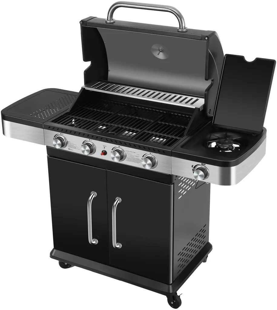 El Fuego Gasgrill / Grillwagen Burlington 4 Brenner +1 Seitenbrenner, Grillfäche 70x42cm 15 El Fuego Gasgrill / Grillwagen Burlington 4 Brenner +1 Seitenbrenner, Grillfäche 70x42cm – Bild 13