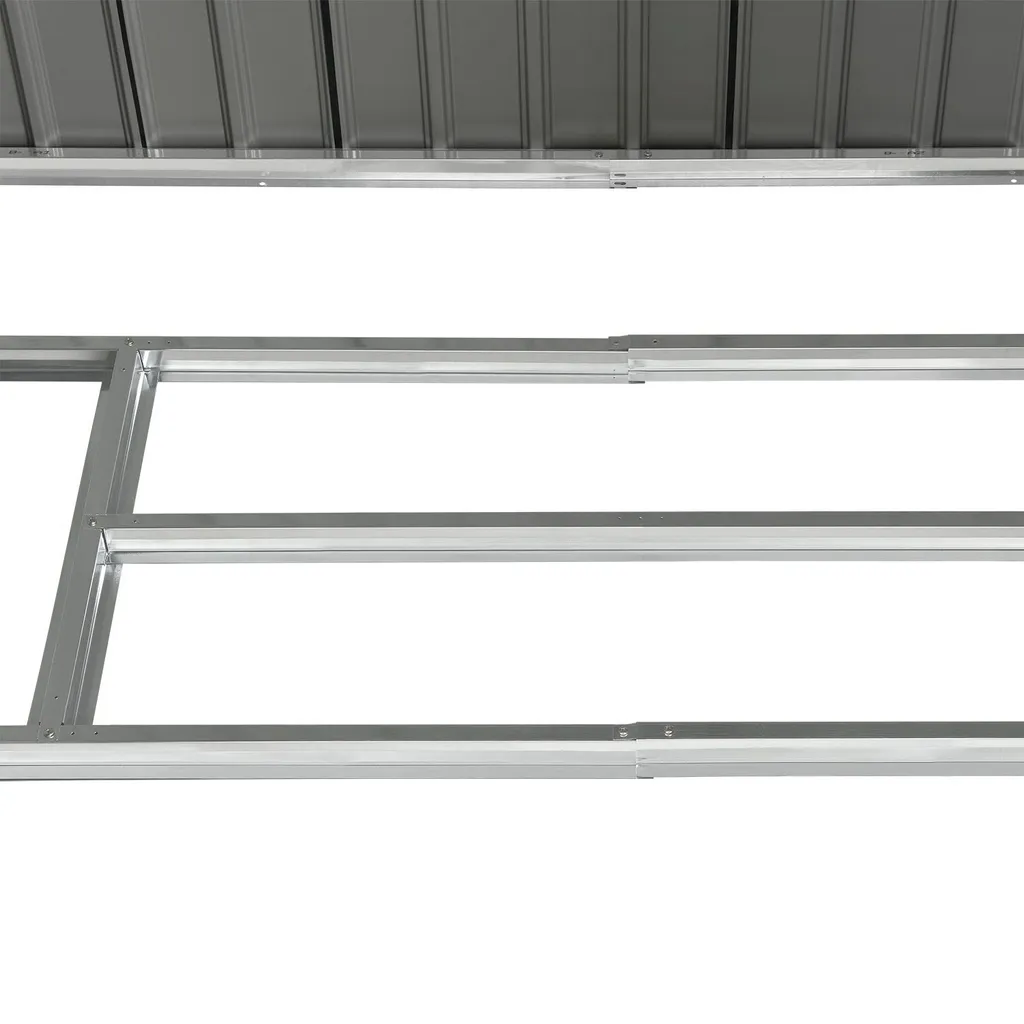 Juskys Metall Gerätehaus M Mit Pultdach, Schiebetür & Fundament - 4m³ - 213×130×173 Cm - Anthrazit - Geräteschuppen Gartenhaus Garten Schuppen 13 Juskys Metall Gerätehaus M Mit Pultdach, Schiebetür & Fundament - 4m³ - 213×130×173 Cm - Anthrazit - Geräteschuppen Gartenhaus Garten Schuppen – Bild 11