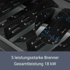 Juskys BBQ Gasgrill Dakota – Grillwagen Mit 5 Brenner 18 KW - Barbecue Grill Inkl. Deckel, Warmhalterost, Seitenablagen, Thermometer & Abdeckplane 14 Juskys BBQ Gasgrill Dakota – Grillwagen Mit 5 Brenner 18 KW - Barbecue Grill Inkl. Deckel, Warmhalterost, Seitenablagen, Thermometer & Abdeckplane -Günstiges Laube Lust Geschäft e4d9763abcd77d21031591ad4f6f1347