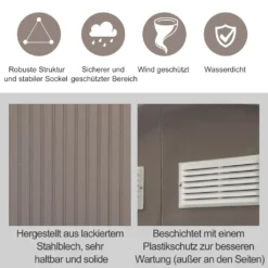 Outsunny Gerätehaus Metall Geräteschuppen Gartenhaus Garten Schuppen (L213 X W127 X H185cm) -Günstiges Laube Lust Geschäft e5cee4609c7f3596d7f8fdc784645942