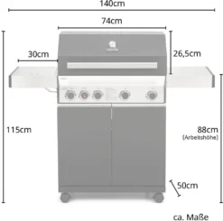 TAINO Black 4+1 Gasgrill Inkl. Zubehör Edelstahl Sear-Burner Power-Zone Keramik-Brenner BBQ Grillwagen Gusseisen Seitenkocher Piezozündung 19 TAINO Black 4+1 Gasgrill Inkl. Zubehör Edelstahl Sear-Burner Power-Zone Keramik-Brenner BBQ Grillwagen Gusseisen Seitenkocher Piezozündung -Günstiges Laube Lust Geschäft e5ec2e29adeaed0b31b7d6c96528c608
