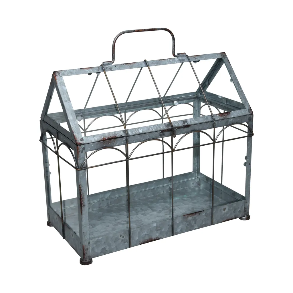 Esschert Design Gewächshaus M. Verschließbarem Deckel, Pflanzenhaus Größe M, 36 X 19 X 32,7 Cm, Eisen/Glas Mit Tragegrifff, Stabile Standfüße 3 Esschert Design Gewächshaus M. Verschließbarem Deckel, Pflanzenhaus Größe M, 36 X 19 X 32,7 Cm, Eisen/Glas Mit Tragegrifff, Stabile Standfüße
