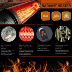Starlyf® Radiant Heater – Wetterfeste Halogen-Infrarot-Heizung Mit Direktwärme-Technologie, Inkl. Fernbedienung, 2000 Watt – Aus Der TV Werbung -Günstiges Laube Lust Geschäft e6716e2074e039793ea7edc4abbbf5f1