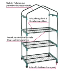 Tectake Mobiles Foliengewächshaus Mit 3 Ablagen 69x49x133cm - Transparent -Günstiges Laube Lust Geschäft e6980c152c11aa0763b6806375f9a009