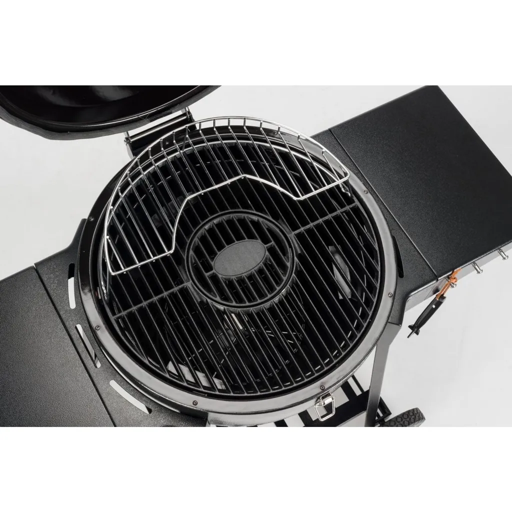 Grill Holzkohlegrill Grillwagen BBQ Barbecue Gusseisen Schwarz GRILLCHEF Kamado 17 Grill Holzkohlegrill Grillwagen BBQ Barbecue Gusseisen Schwarz GRILLCHEF Kamado – Bild 15