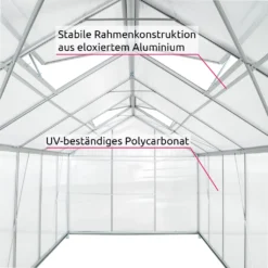 Tectake Gewächshaus Aus Aluminium Ohne Fundament - 375 X 185 X 195 Cm -Günstiges Laube Lust Geschäft e7276ed21a6bcc9a07969aded77b7536
