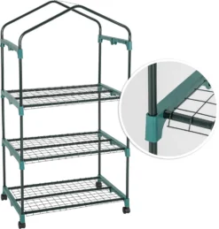 Tectake Mobiles Foliengewächshaus Mit 3 Ablagen 69x49x133cm - Transparent -Günstiges Laube Lust Geschäft e773f7566a0591511e169ec4ade19d1e