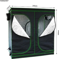 Mucola Gewächshaus Pflanzenzelt Growbox 240x120x200 Cm Schwarz Grün Indoor Pflanzenzelt Zuchtzelt Growroom Zuchtschrank Darkroom Grow Tent Frühbeet Zimmergewächshaus Growschrank -Günstiges Laube Lust Geschäft e79e6e6037df1380c5b8c0cf5d1996d8