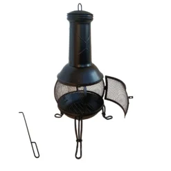 TAINO Terrassenofen Mit Funkenschutz Gartenkamin Feuerstelle Terrasse Gartenfeuer Gartenofen Aus Stahl Schwarz -Günstiges Laube Lust Geschäft e7ad51f8d17e5779fc32ac98fb228e9d