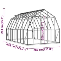 VidaXL Gewächshaus Mit Fundamentrahmen Anthrazit 12,63 M² Aluminimum 17 VidaXL Gewächshaus Mit Fundamentrahmen Anthrazit 12,63 M² Aluminimum -Günstiges Laube Lust Geschäft e81595710ba5bd436c021faed0378499