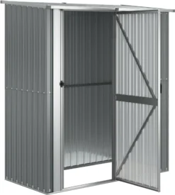 VidaXL Geräteschuppen Grau 180,5x97x209,5 Cm Verzinkter Stahl -Günstiges Laube Lust Geschäft e82a39925031259cd1ddd227af446cf1