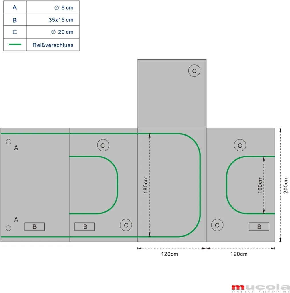 Mucola Gewächshaus Pflanzenzelt Growbox 120x120x200 Cm Schwarz Grün Indoor Pflanzenzelt Zuchtzelt Growroom Zuchtschrank Darkroom Grow Tent Frühbeet Zimmergewächshaus Growschrank 9 Mucola Gewächshaus Pflanzenzelt Growbox 120x120x200 Cm Schwarz Grün Indoor Pflanzenzelt Zuchtzelt Growroom Zuchtschrank Darkroom Grow Tent Frühbeet Zimmergewächshaus Growschrank – Bild 7